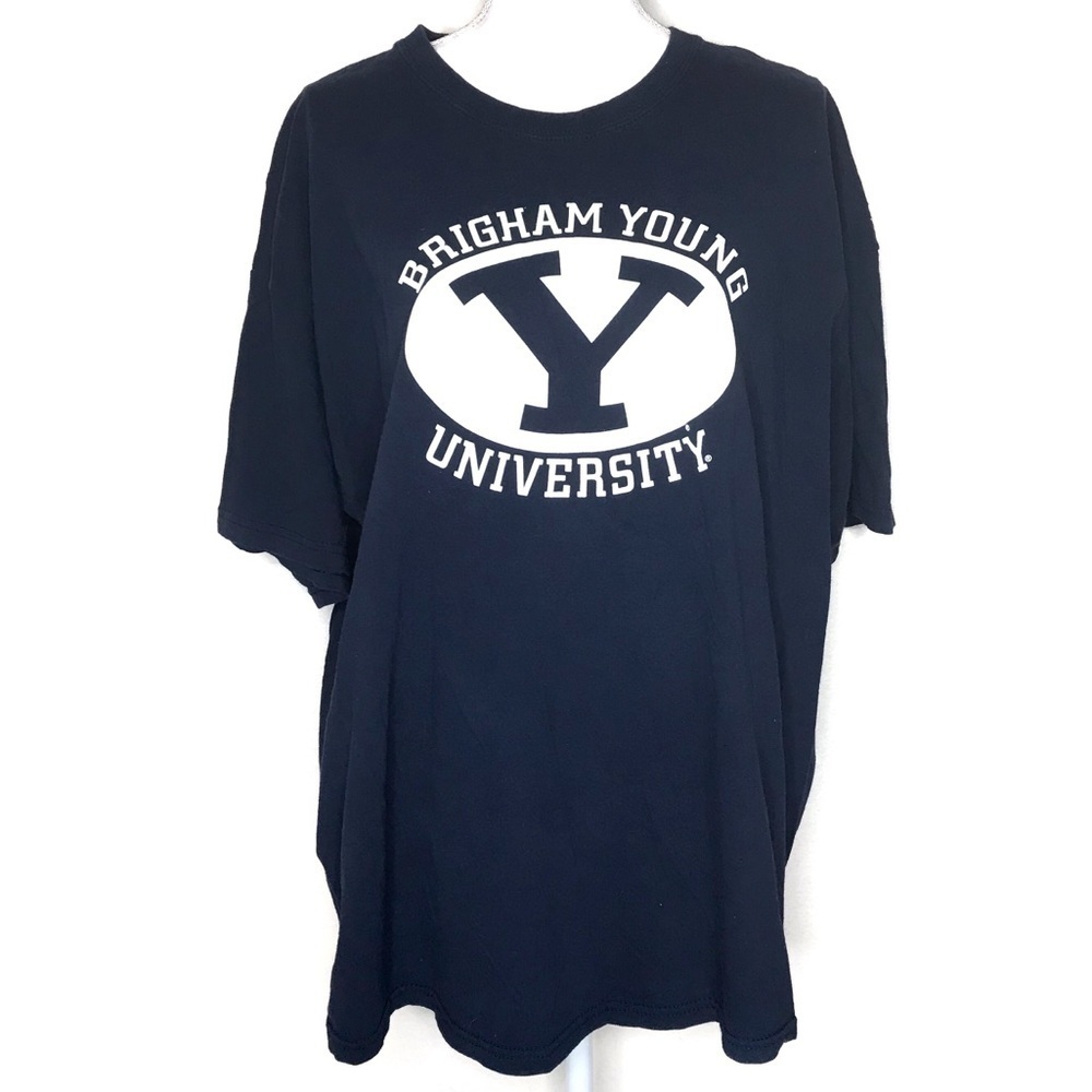 Men’s Dark Blue BYU Brigham Young University Crewneck Short‎ Sleeve T-Shirt 2XL